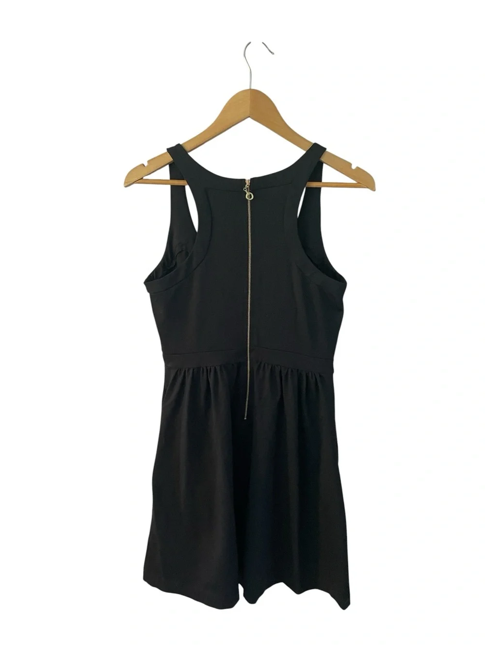 C50- Theory Black Sleeveless Fit-and-Flare Dress